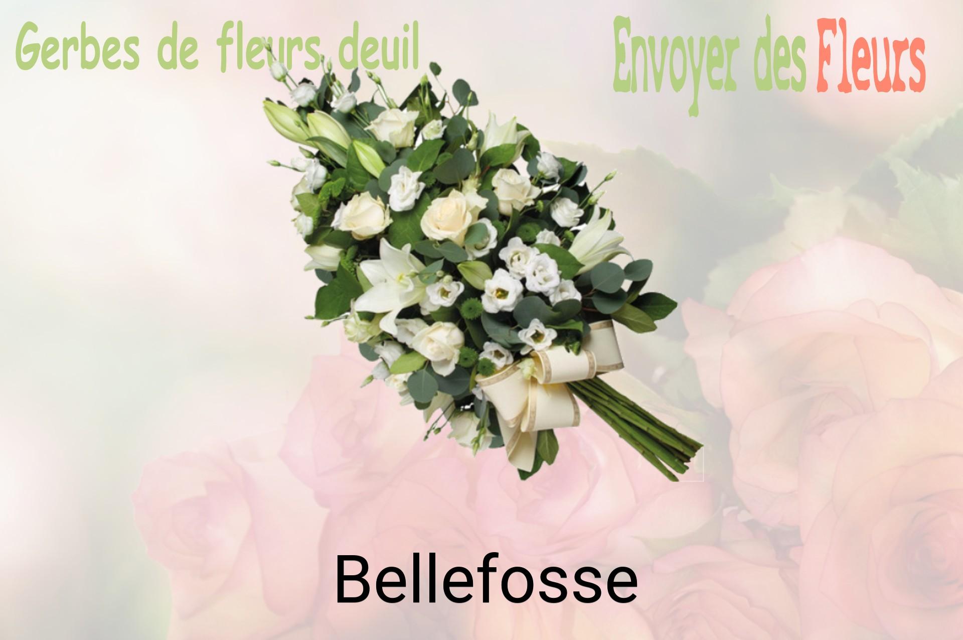 Gerbe de fleurs de deuil livrée à Bellefosse